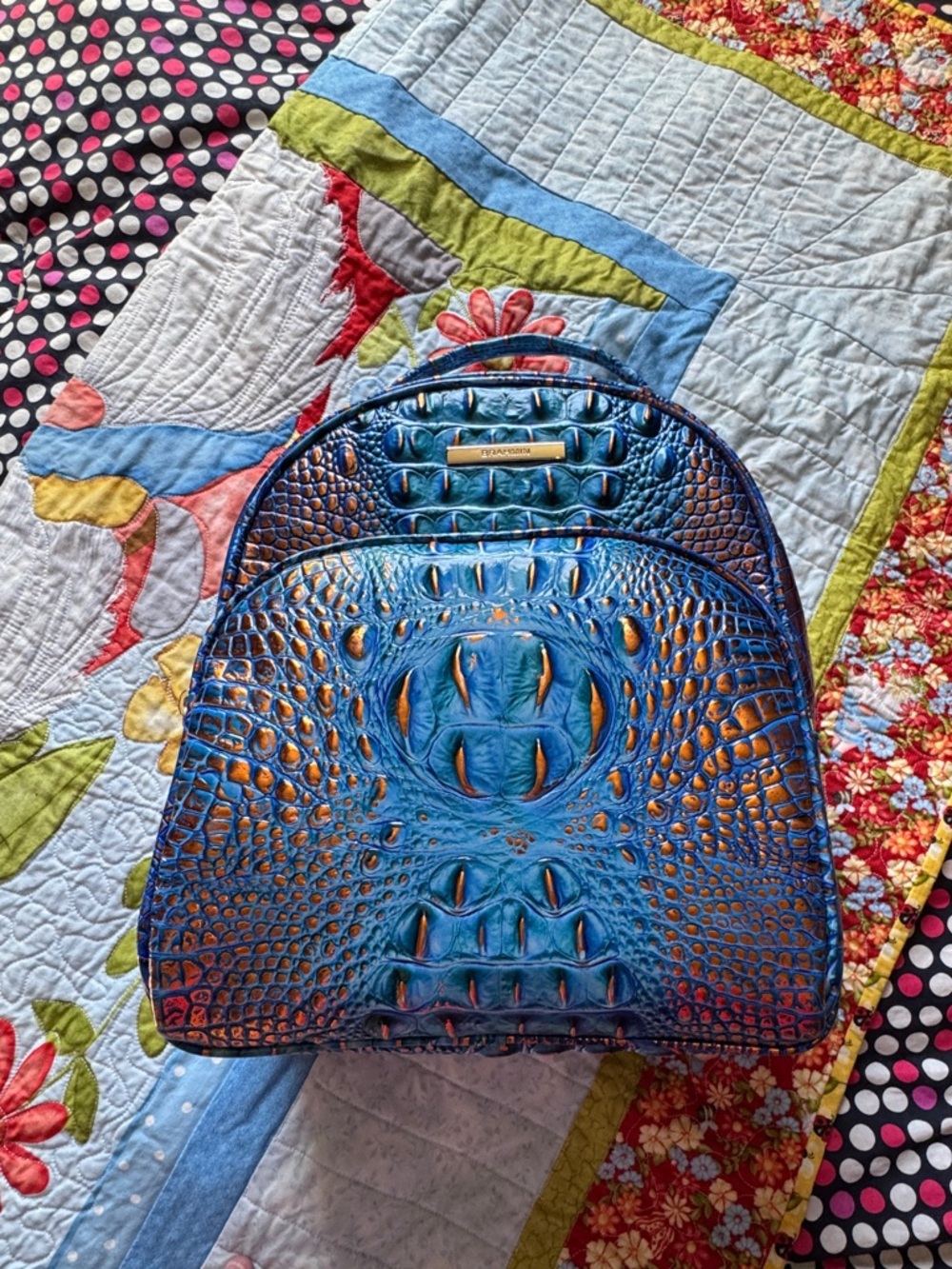 💚 Brahmin Blue deep azure Backpack